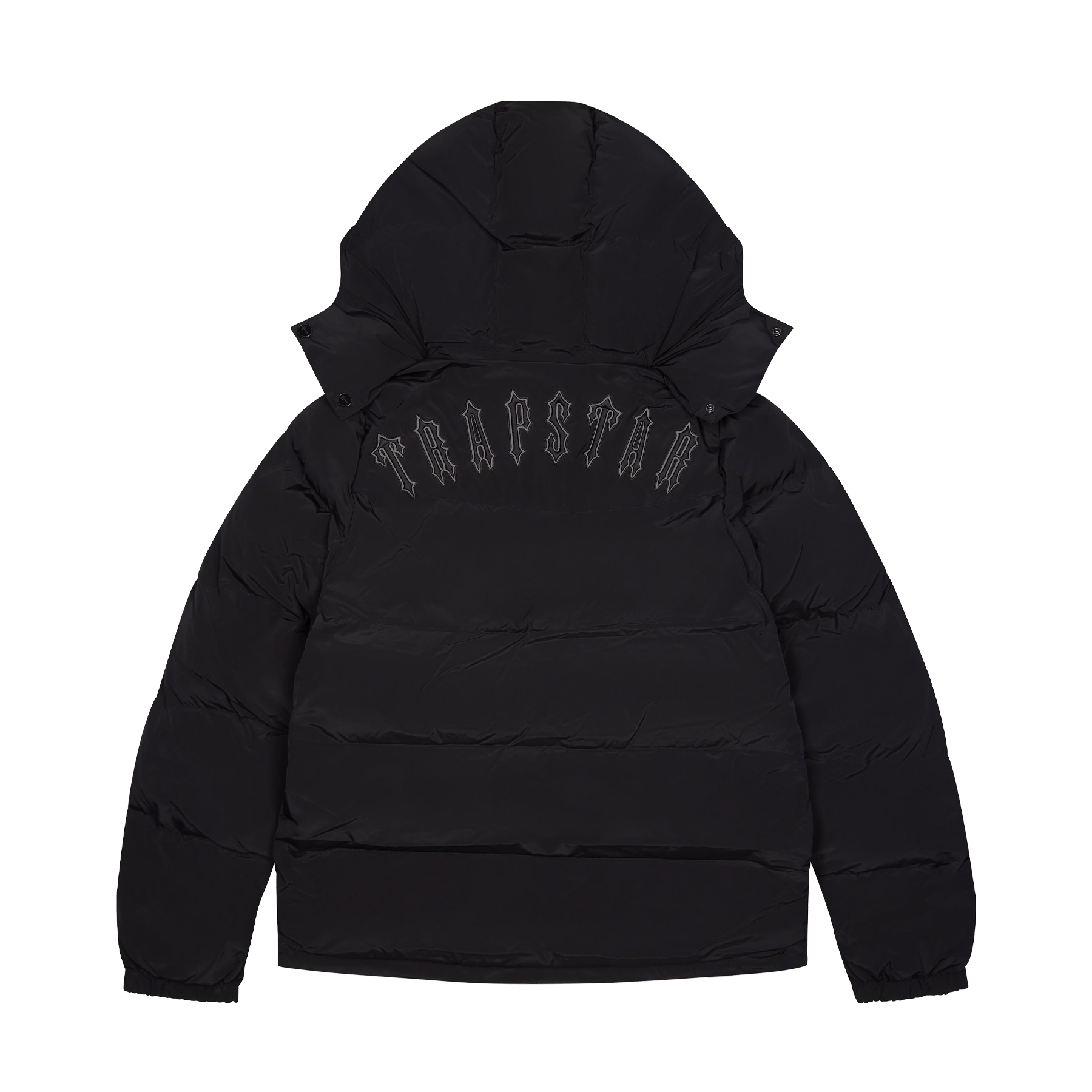 Trapstar Irongate Detachable Hooded Puffer Jacket - Blackout Edition — XXS — Side View