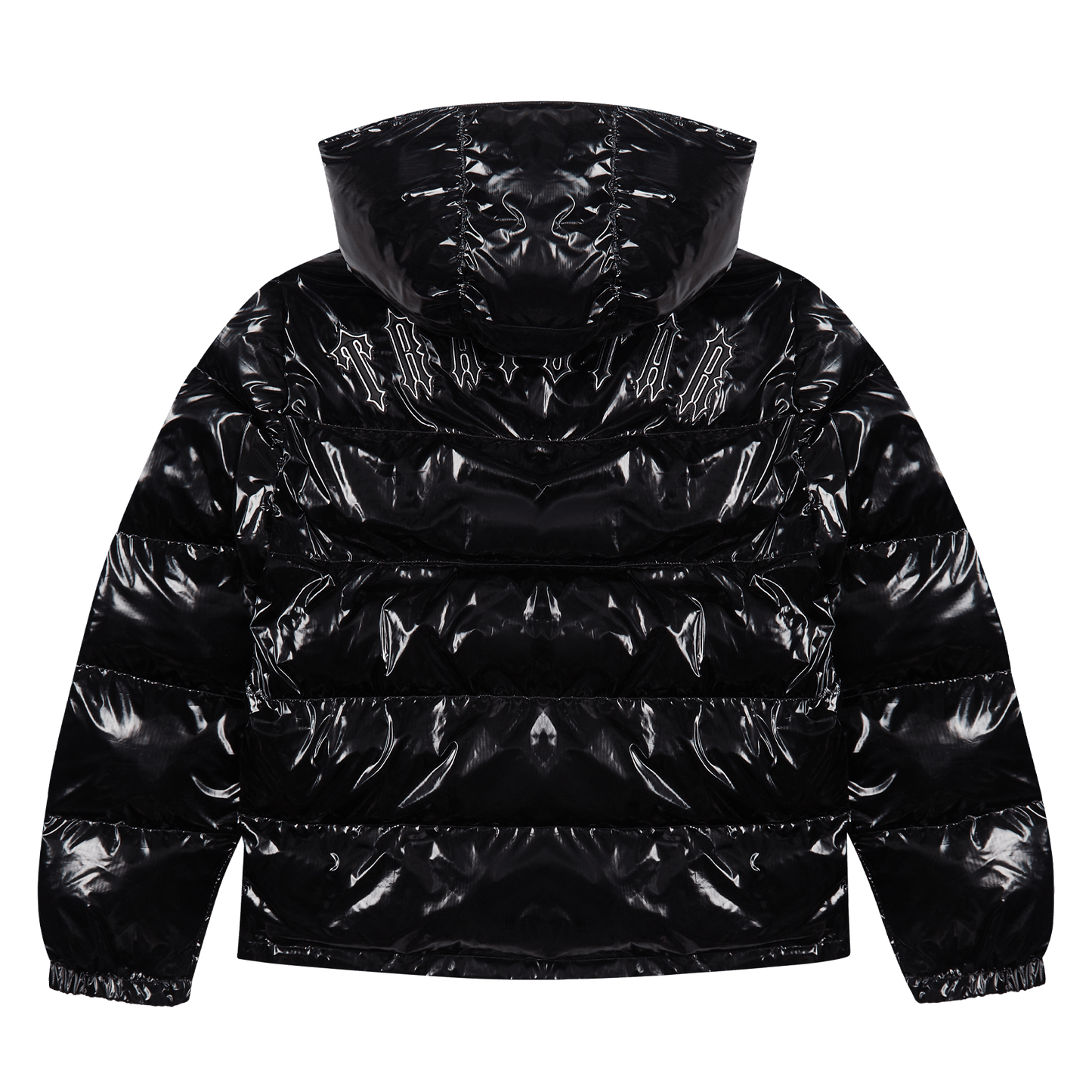 Trapstar Irongate Detachable Hooded Puffer Jacket - Shiny Black — XXS — Side View