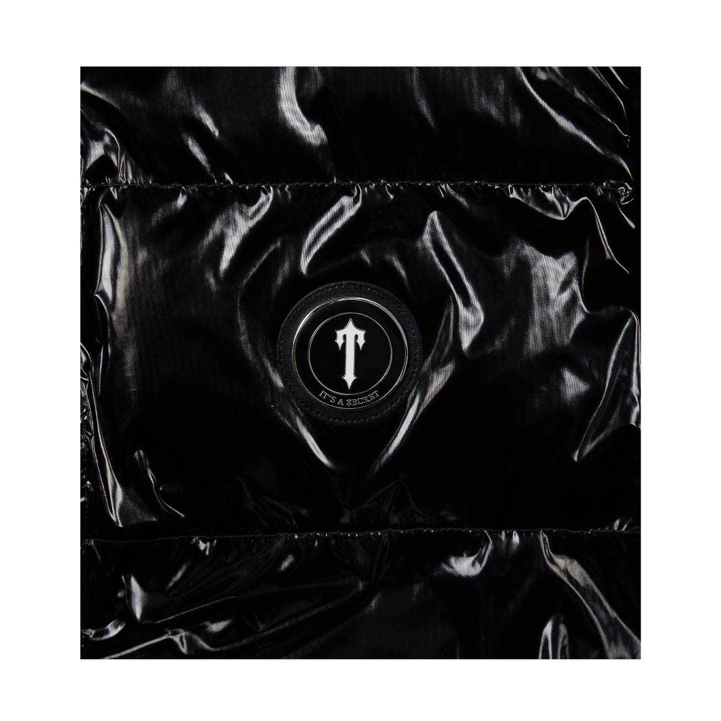 Trapstar Irongate Detachable Hooded Puffer Jacket - Shiny Black — XXS — Back View