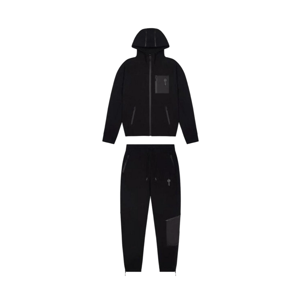 Trapstar Irongate T-Fleece Tracksuit - Black — XXS — Front View