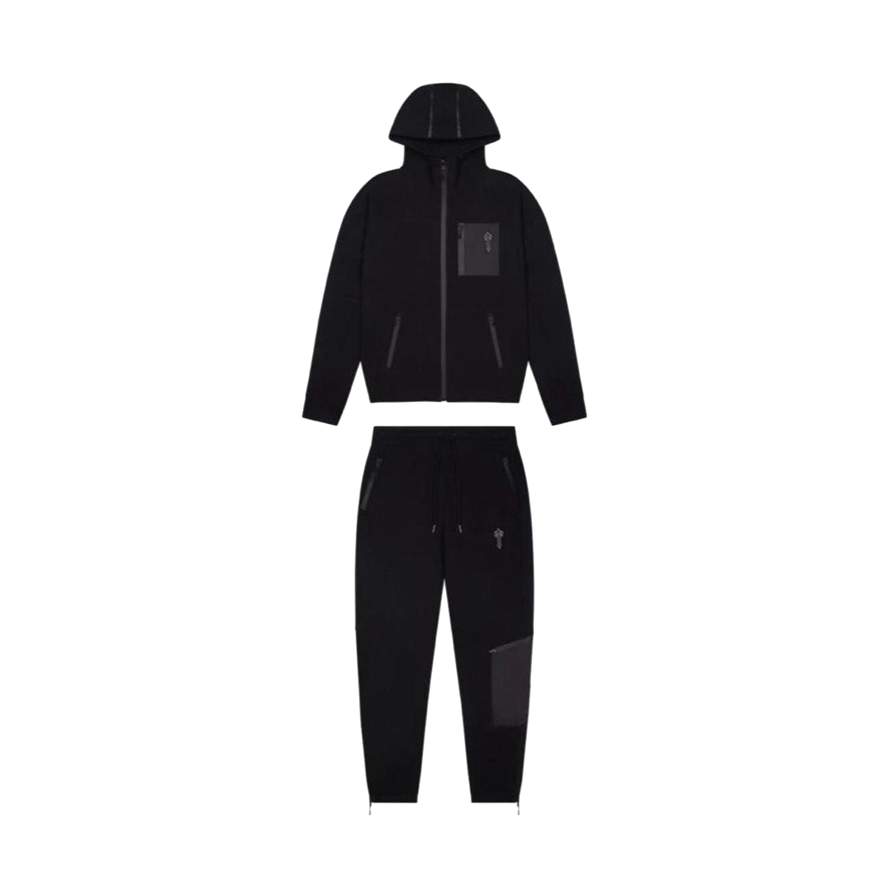 Trapstar Irongate T-Fleece Tracksuit - Black — XXS — Front View