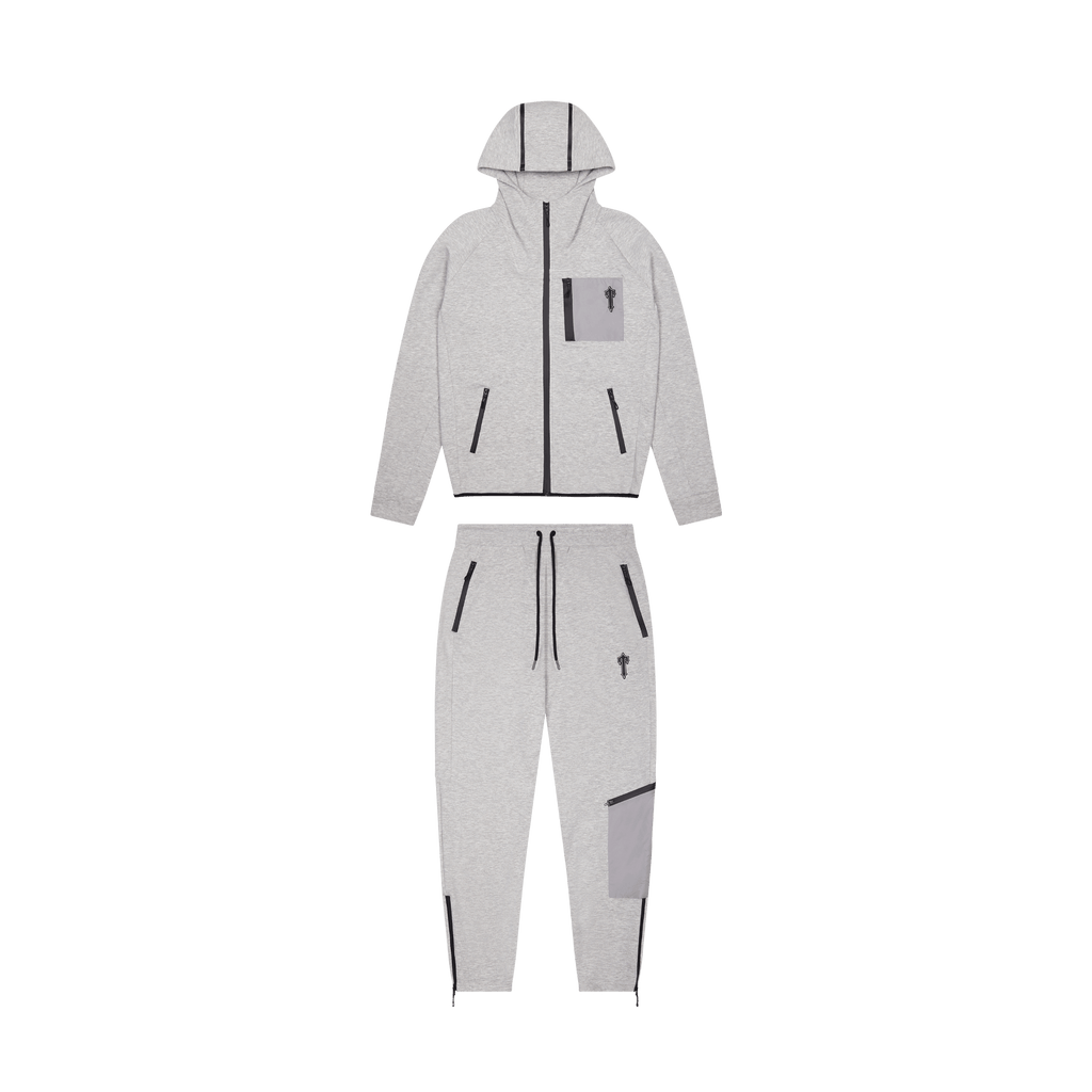 Trapstar Irongate T-Fleece Tracksuit - Grey — XXS — Front View