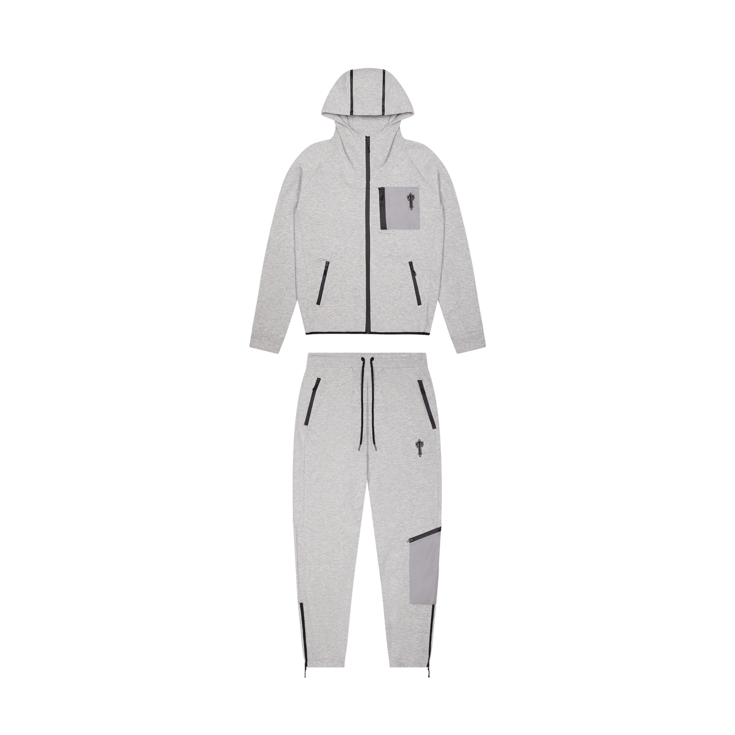 Trapstar Irongate T-Fleece Tracksuit - Grey — XXS — Front View