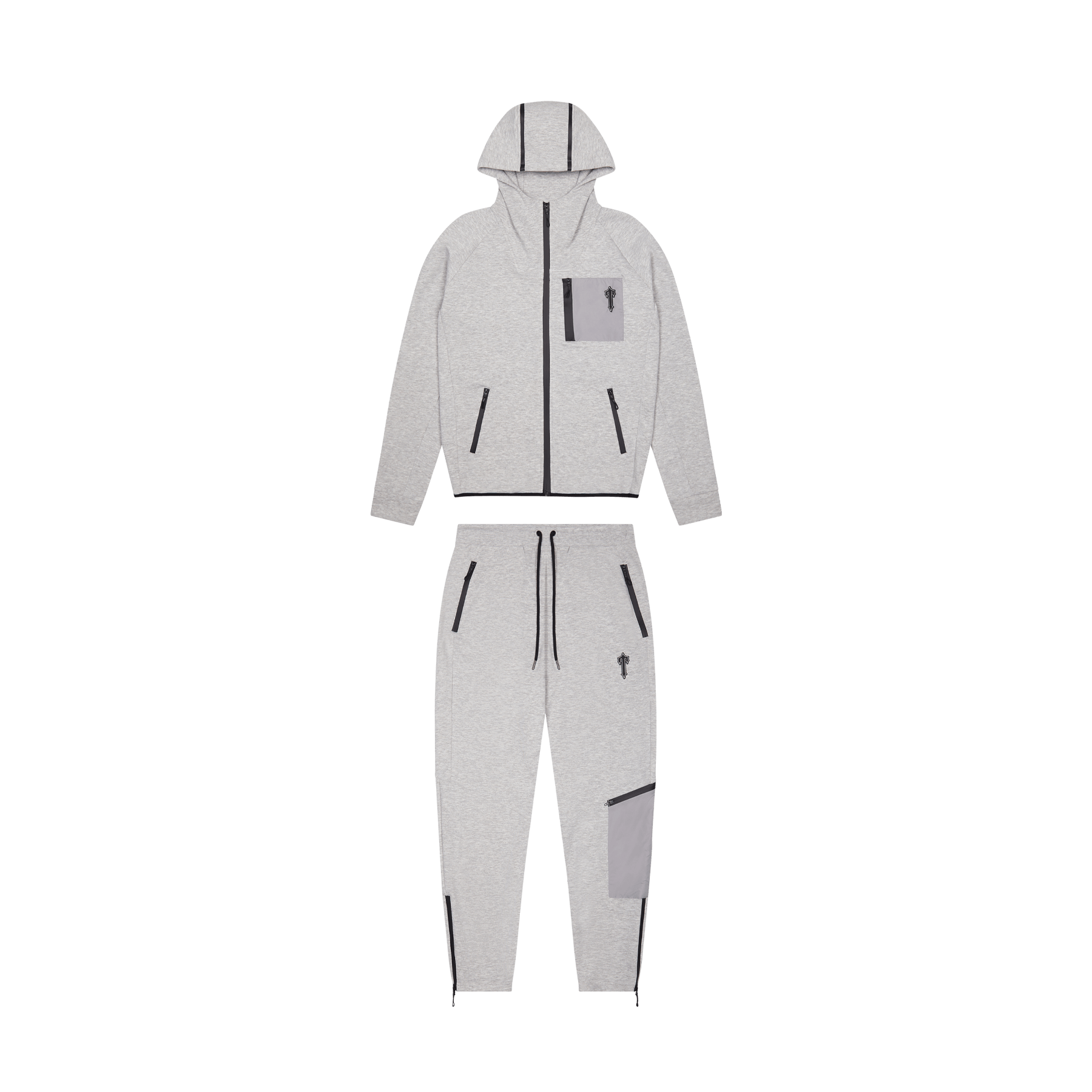 Trapstar Irongate T-Fleece Tracksuit - Grey — XXS — Front View