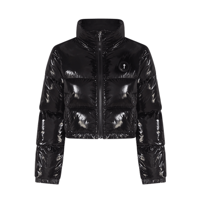 Trapstar Women's Irongate Puffer Jacket - Shiny Black — XXS — Front View