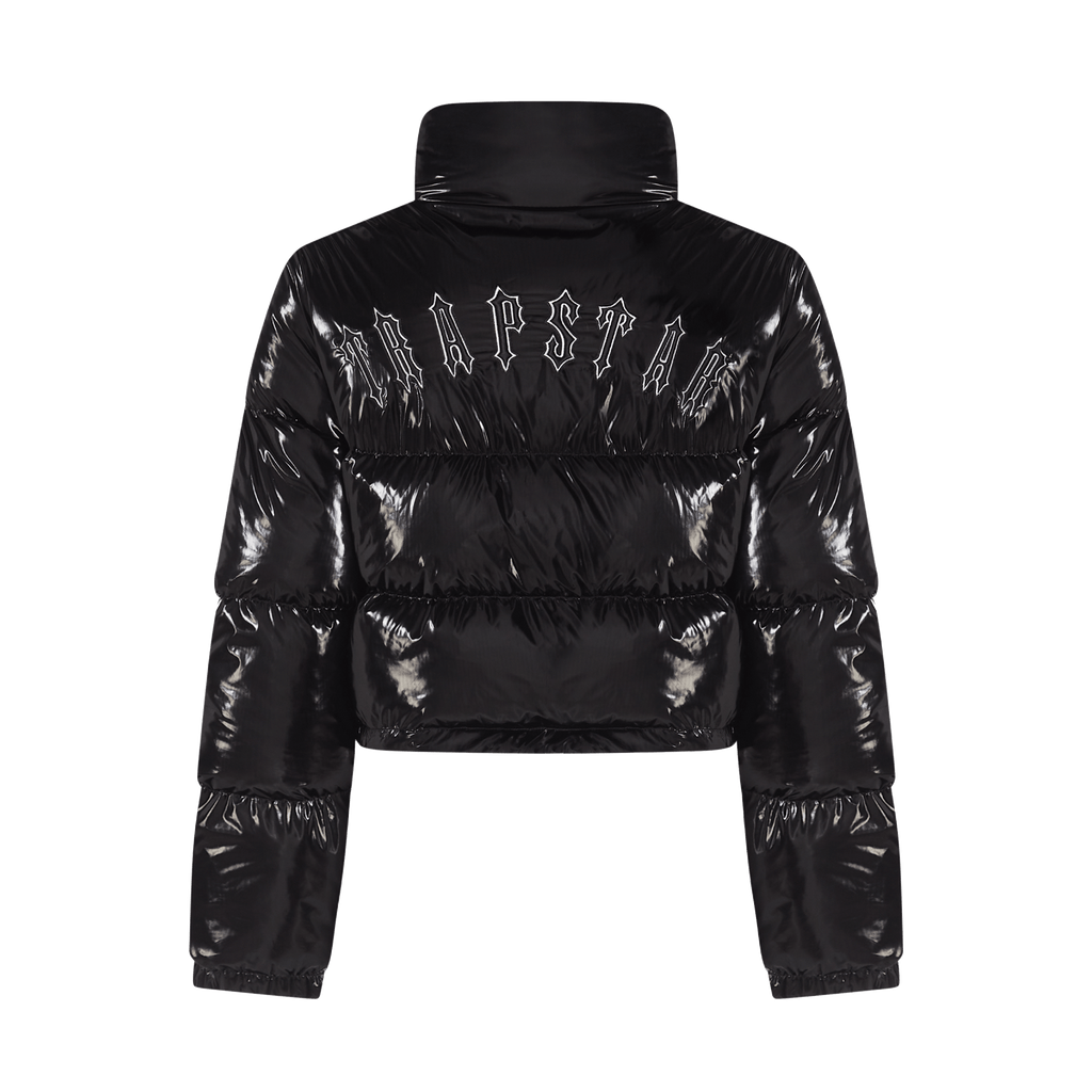 Trapstar Women's Irongate Puffer Jacket - Shiny Black — XXS — Side View