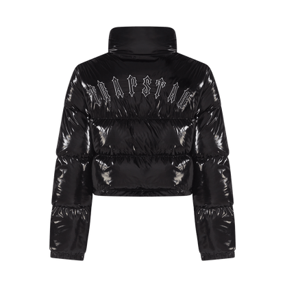 Trapstar Women's Irongate Puffer Jacket - Shiny Black — XXS — Side View