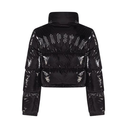Trapstar Women's Irongate Puffer Jacket - Shiny Black — XXS — Side View