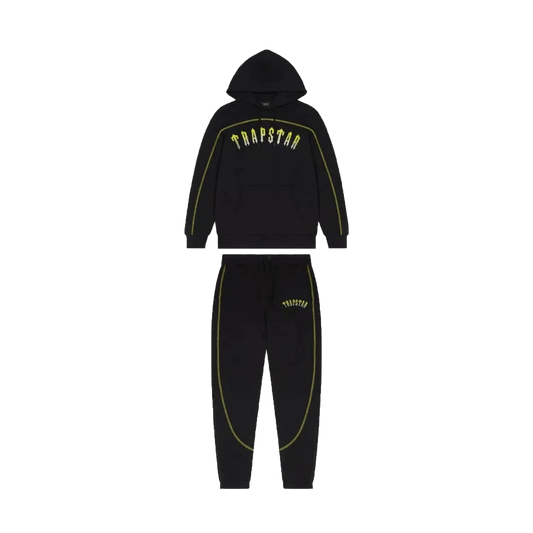 Trapstar x Central Cee Tracksuit Black Yellow — XXS — Front View