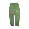 Travis Scott Jordan Cactus Jack Highest Sweatpant 'Olive' — XXS — Front View