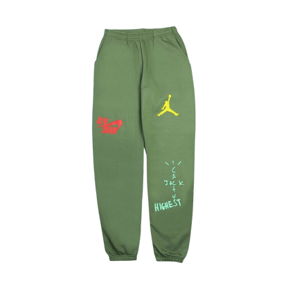 Travis Scott Jordan Cactus Jack Highest Sweatpant 'Olive' — XXS — Front View