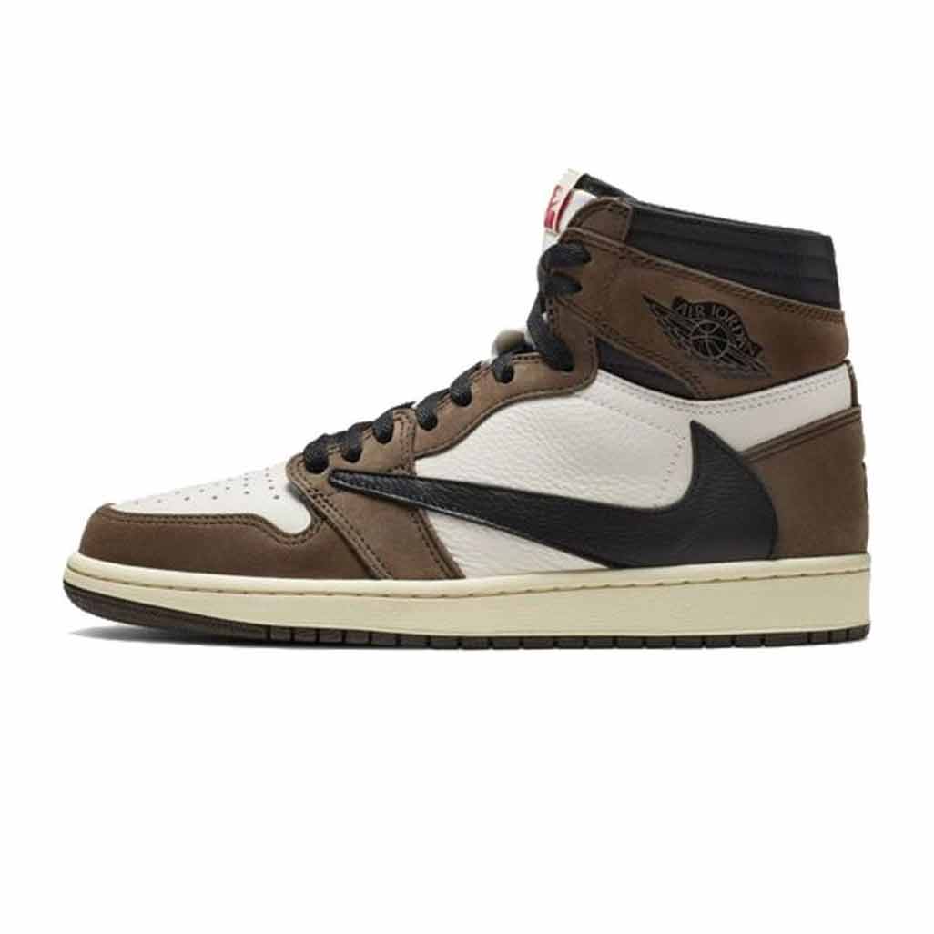 Travis Scott x Jordan 1 Mocha — 3 UK — Front View