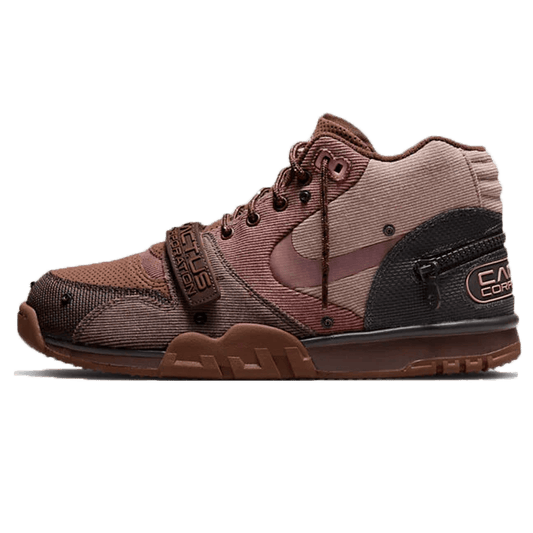 Travis Scott x Nike Air Trainer 1 SP 'Wheat' — UK 3 | EU 35.5 | US 3.5 — Front View