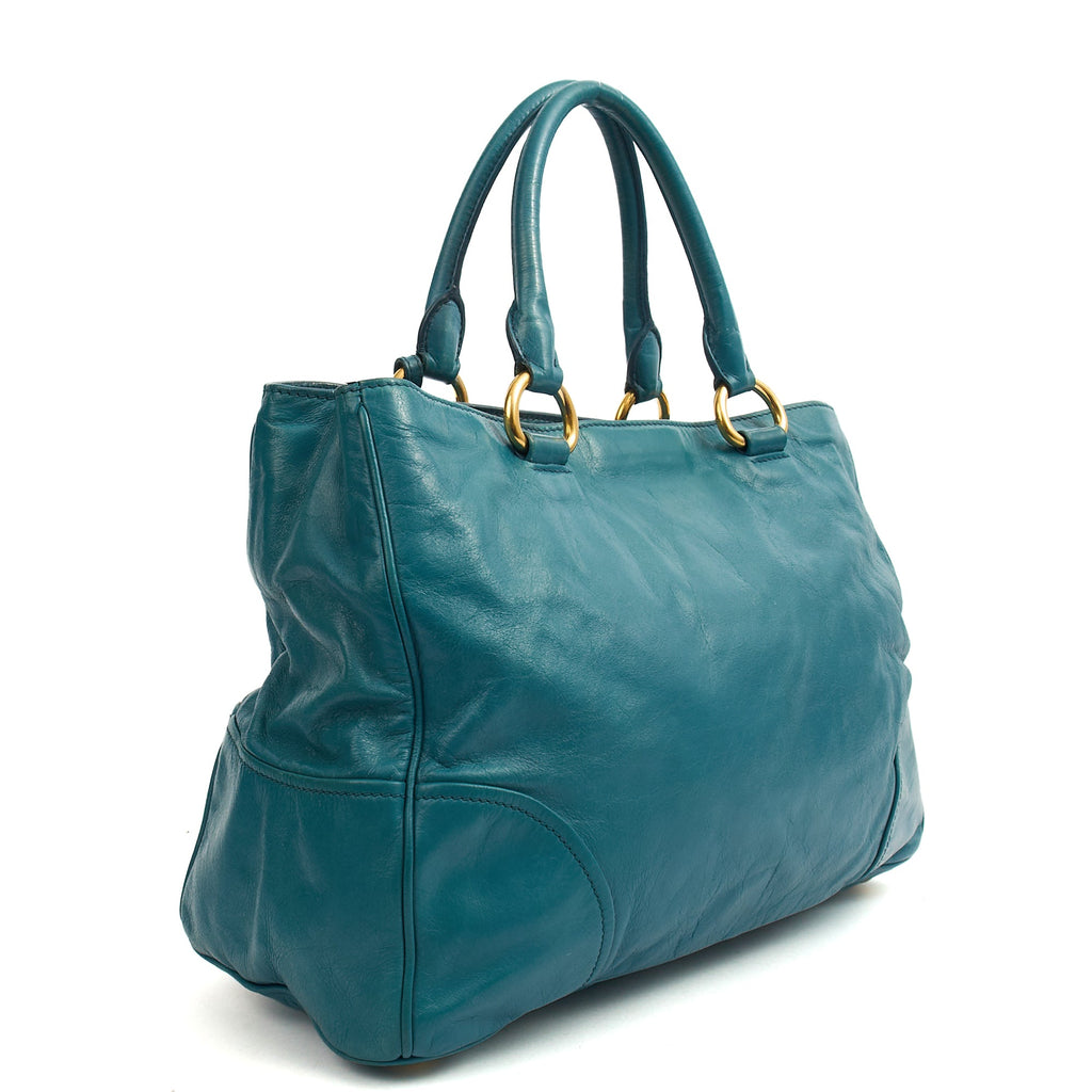 Miu Miu Tote Tote in Blue, Exotic Effect Leather — Alternate View 11