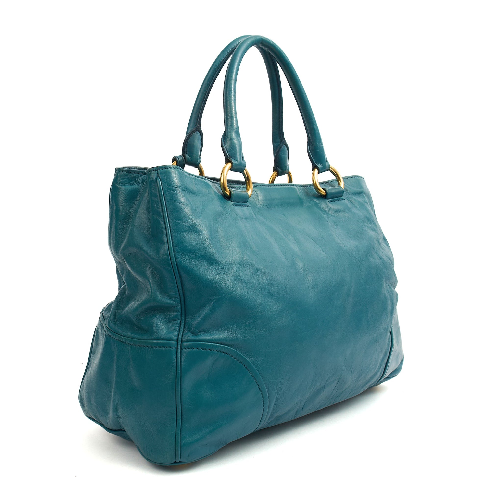 Miu Miu Tote Tote in Blue, Exotic Effect Leather — Alternate View 11