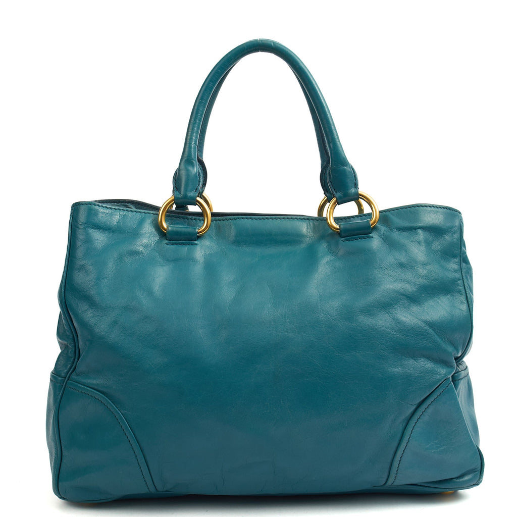 Miu Miu Tote Tote in Blue, Exotic Effect Leather — Alternate View 10