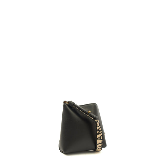 Stella McCartney Cross Body Logo Crossbody - Mini in Black, Vegan Leather — Side View