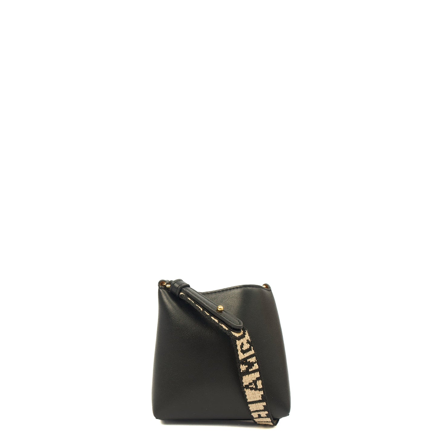 Stella McCartney Cross Body Logo Crossbody - Mini in Black, Vegan Leather — Back View