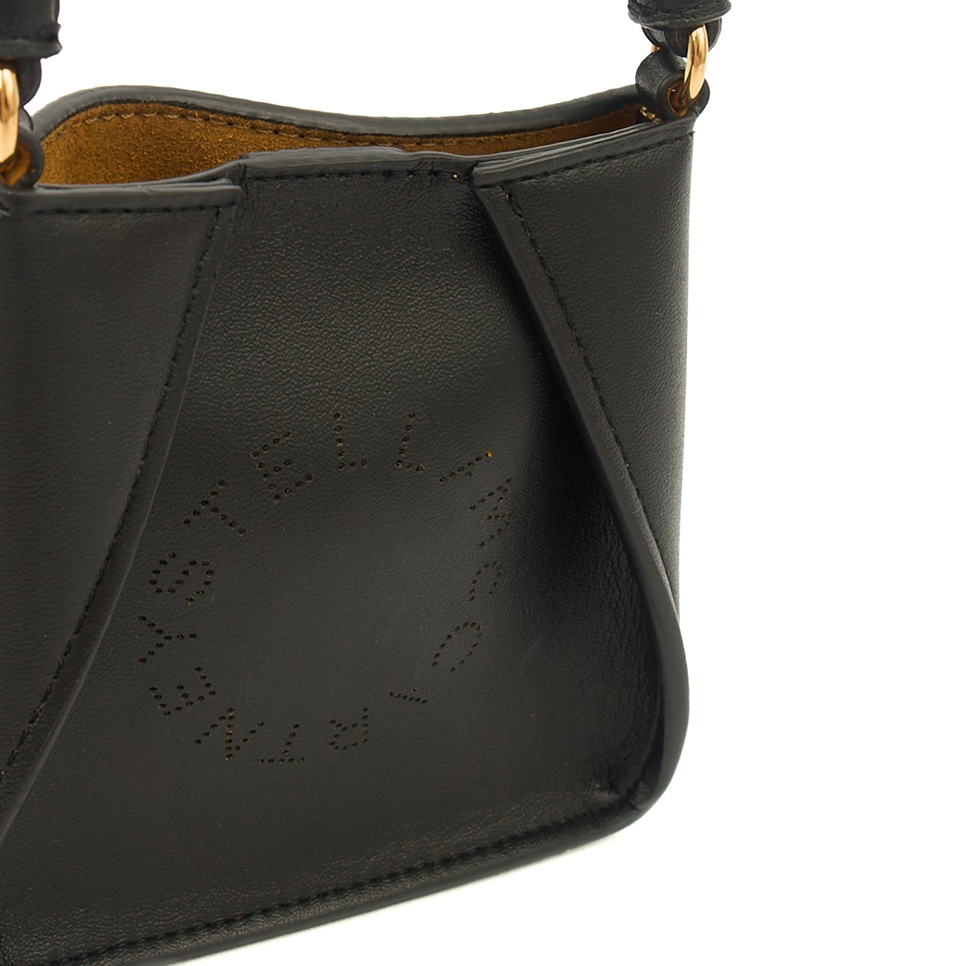 Stella McCartney Cross Body Logo Crossbody - Mini in Black, Vegan Leather — Lifestyle View