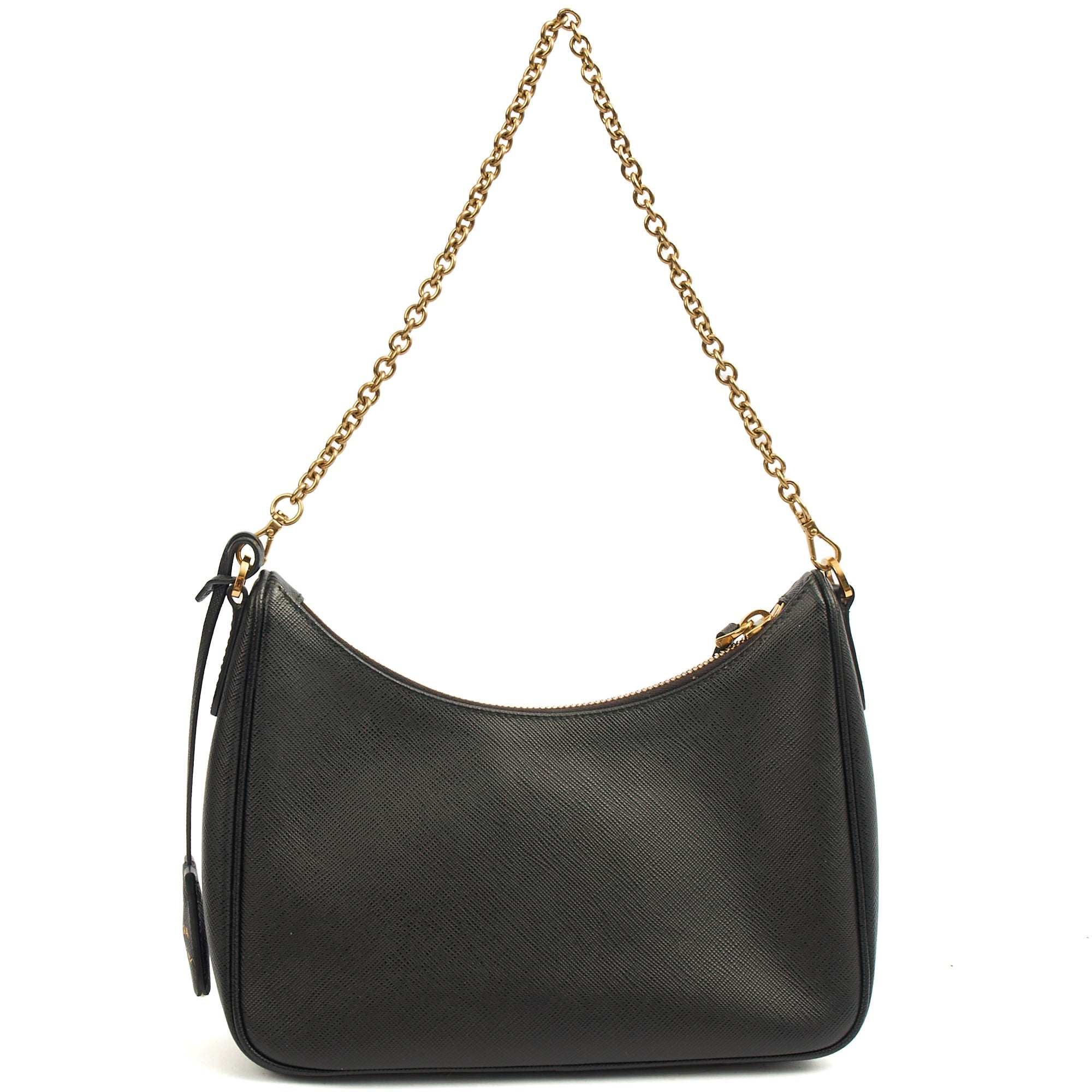 Prada Cross Body Re-Edition 2005 Saffiano in Black, Saffiano Leather — Back View