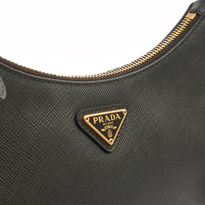 Prada Cross Body Re-Edition 2005 Saffiano in Black, Saffiano Leather — Alternate View 12