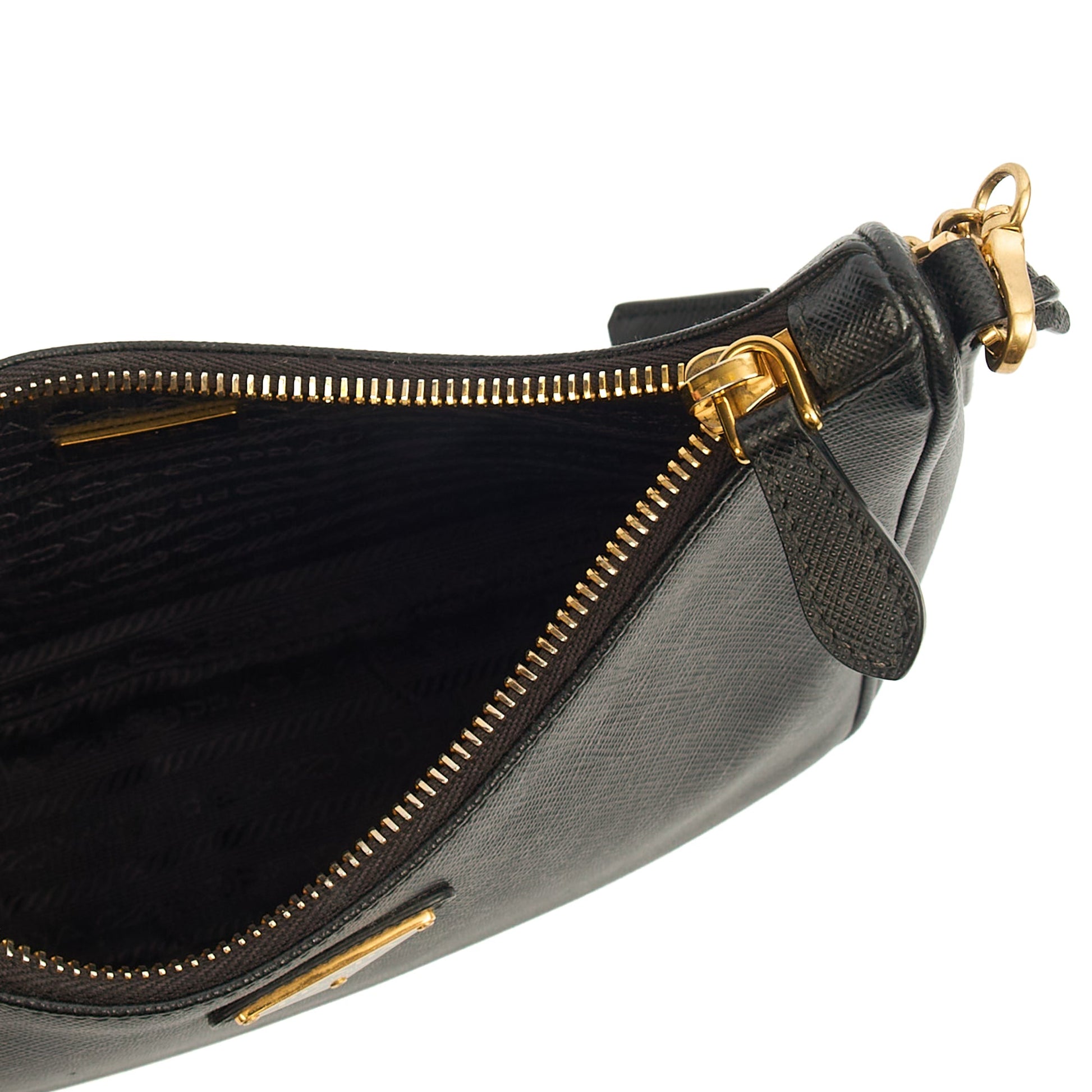 Prada Cross Body Re-Edition 2005 Saffiano in Black, Saffiano Leather — Alternate View 7