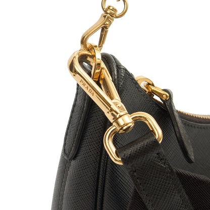Prada Cross Body Re-Edition 2005 Saffiano in Black, Saffiano Leather — Lifestyle View