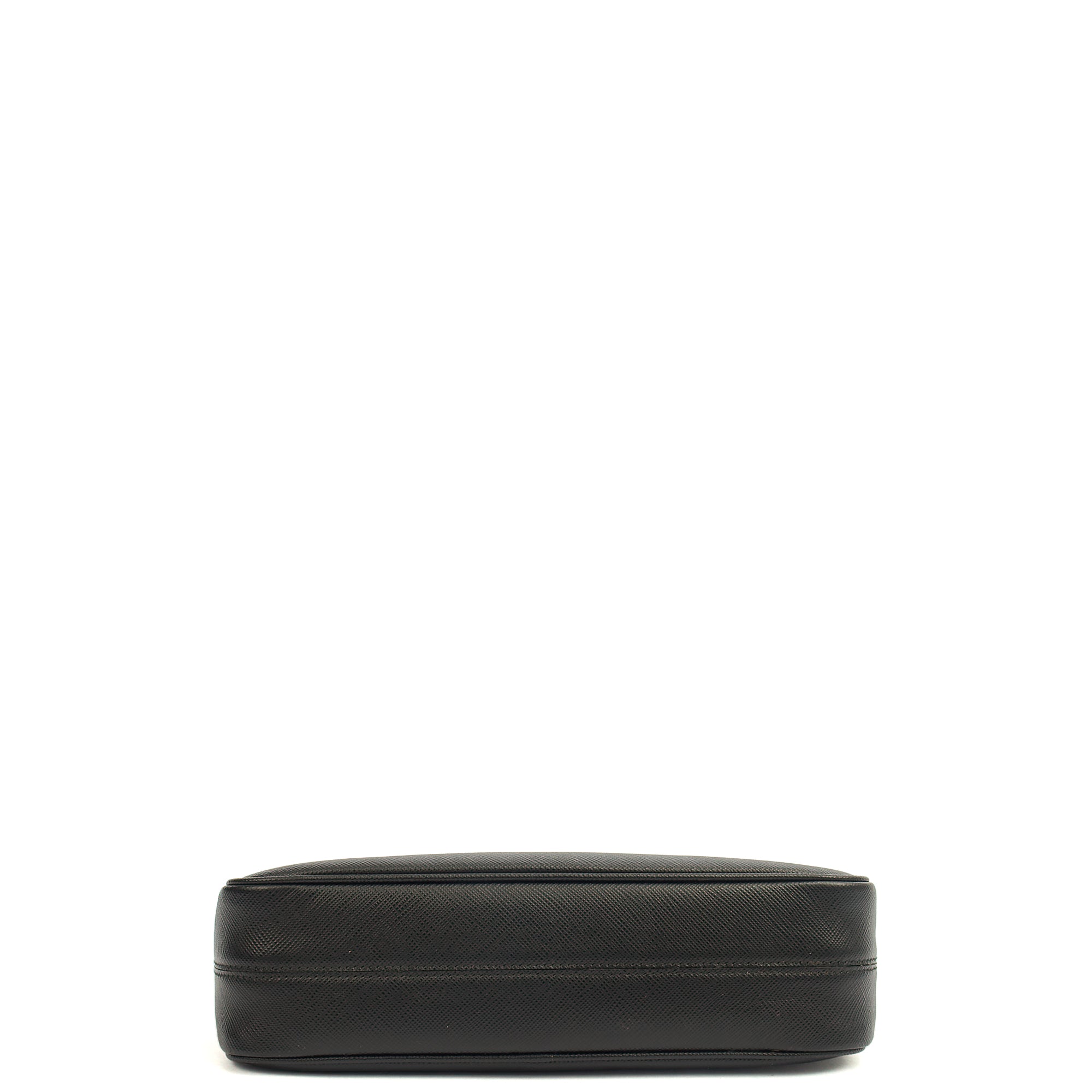 Prada Cross Body Re-Edition 2005 Saffiano in Black, Saffiano Leather — Top View