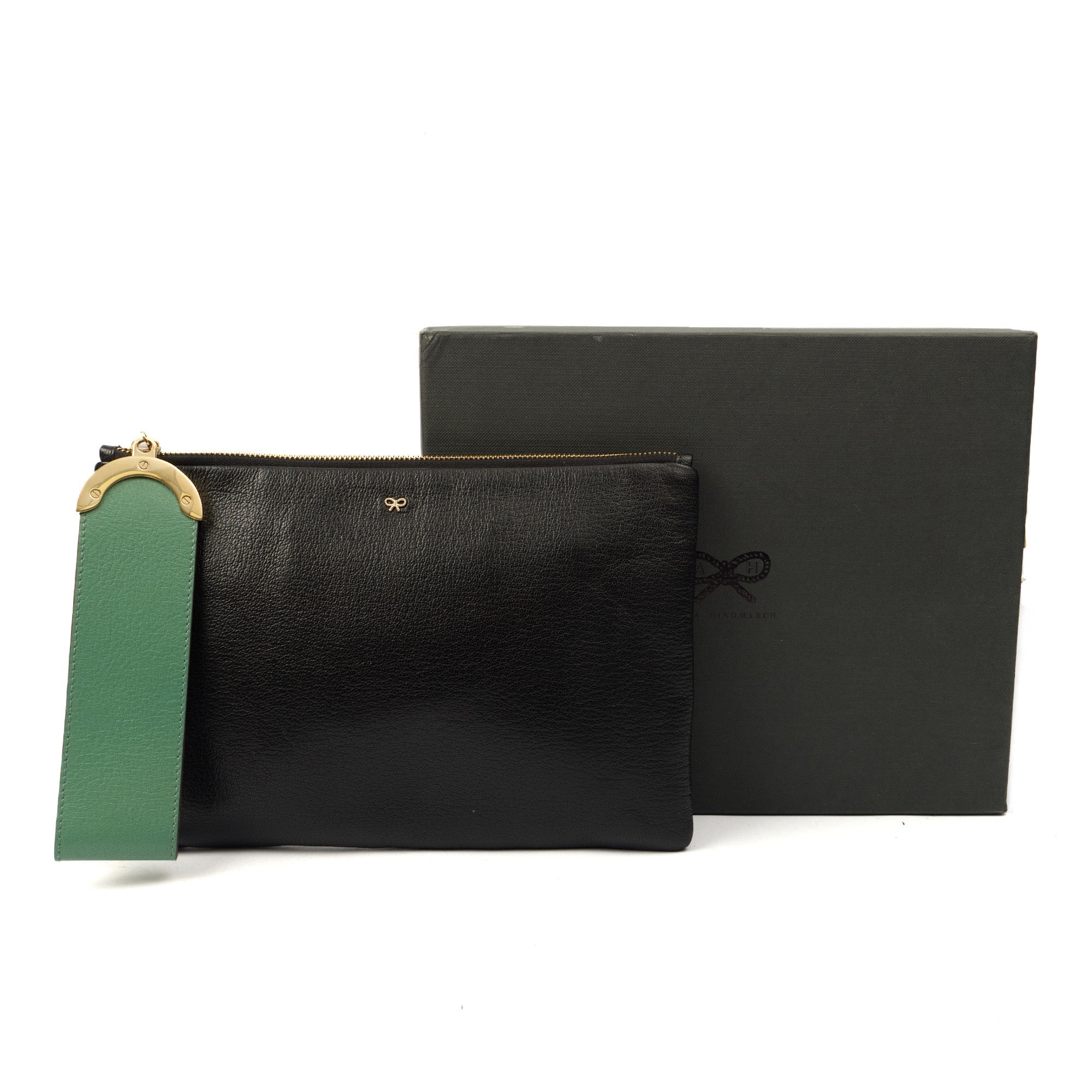 Anya Hindmarch Clutch Clutch in Black, Leather — Lifestyle View