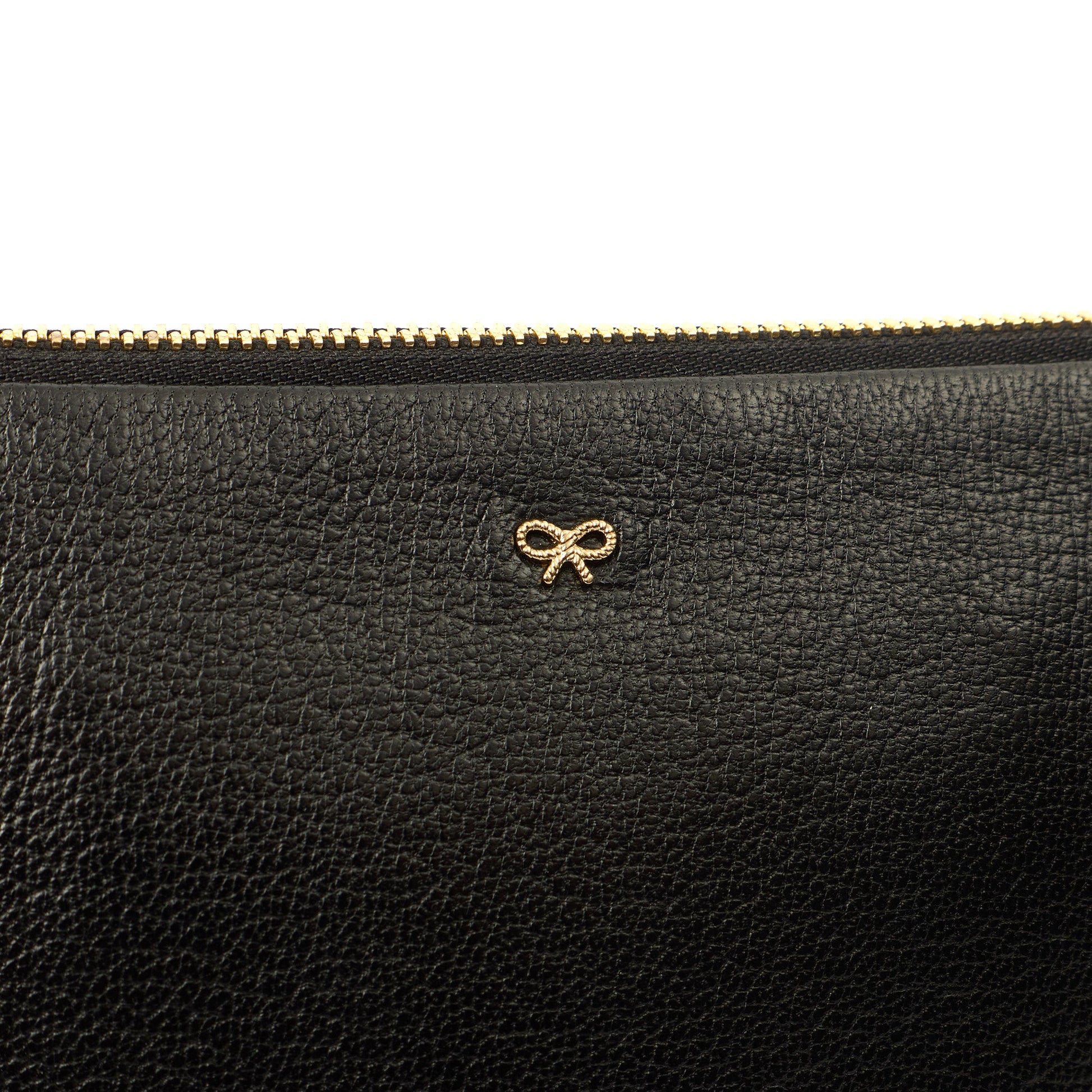 Anya Hindmarch Clutch Clutch in Black, Leather — Detail View