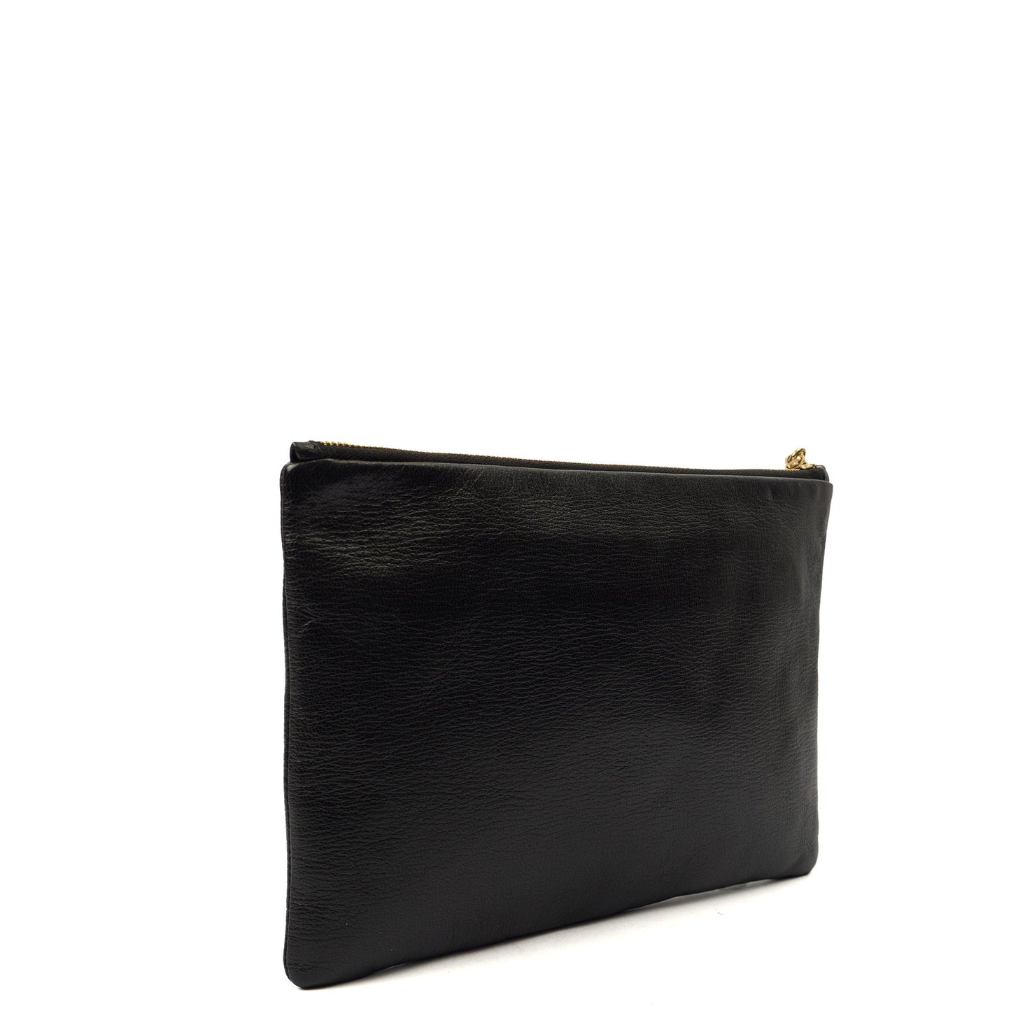 Anya Hindmarch Clutch Clutch in Black, Leather — Side View