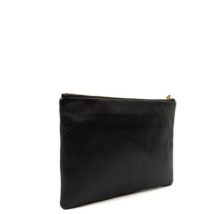 Anya Hindmarch Clutch Clutch in Black, Leather — Side View