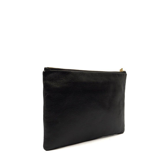 Anya Hindmarch Clutch Clutch in Black, Leather — Side View