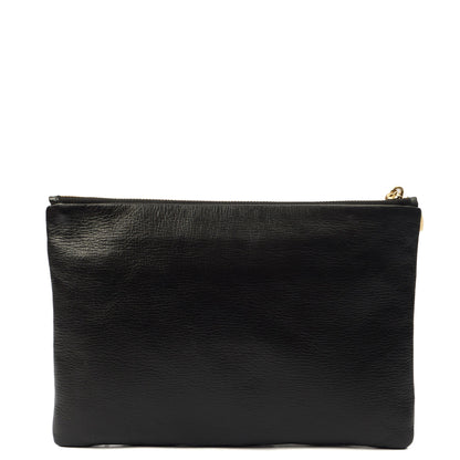 Anya Hindmarch Clutch Clutch in Black, Leather — Back View