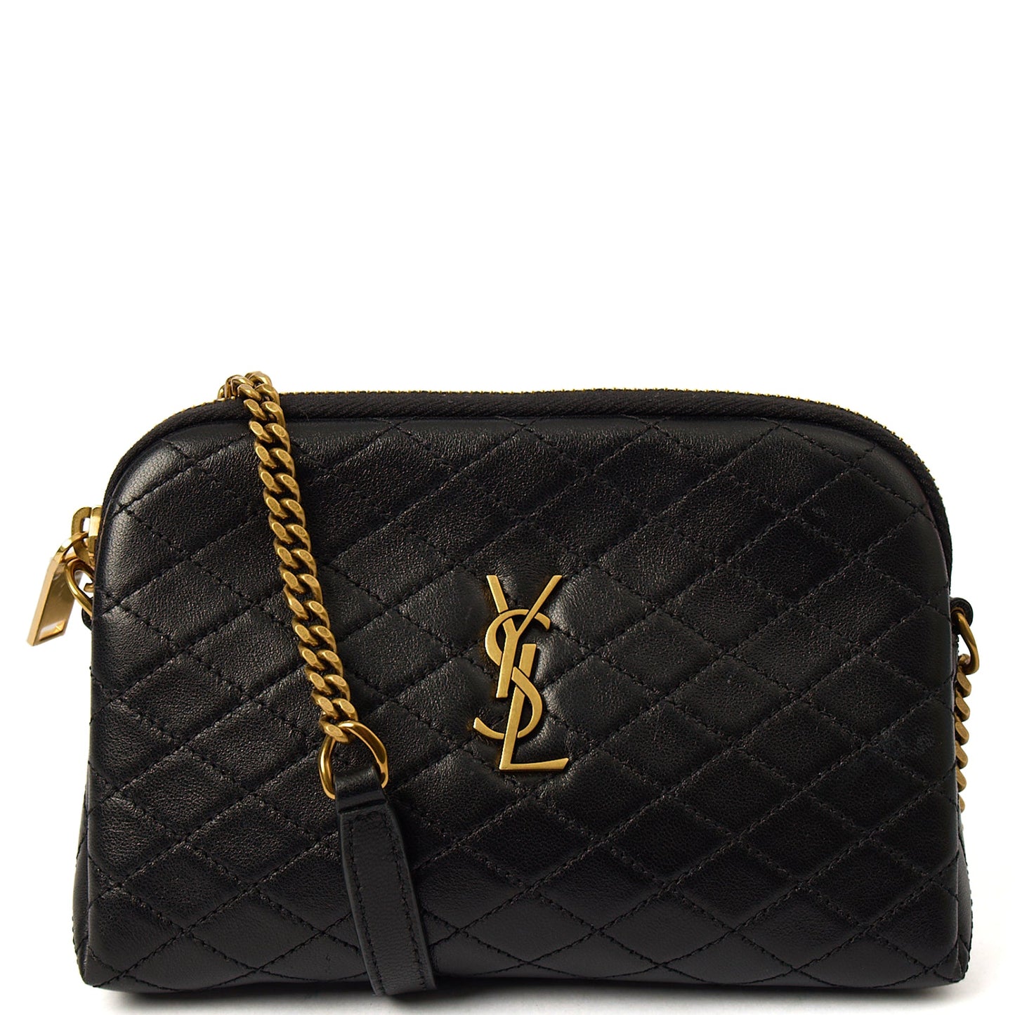 Saint Laurent Cross Body Gaby - Medium in Black, Leather — Front View