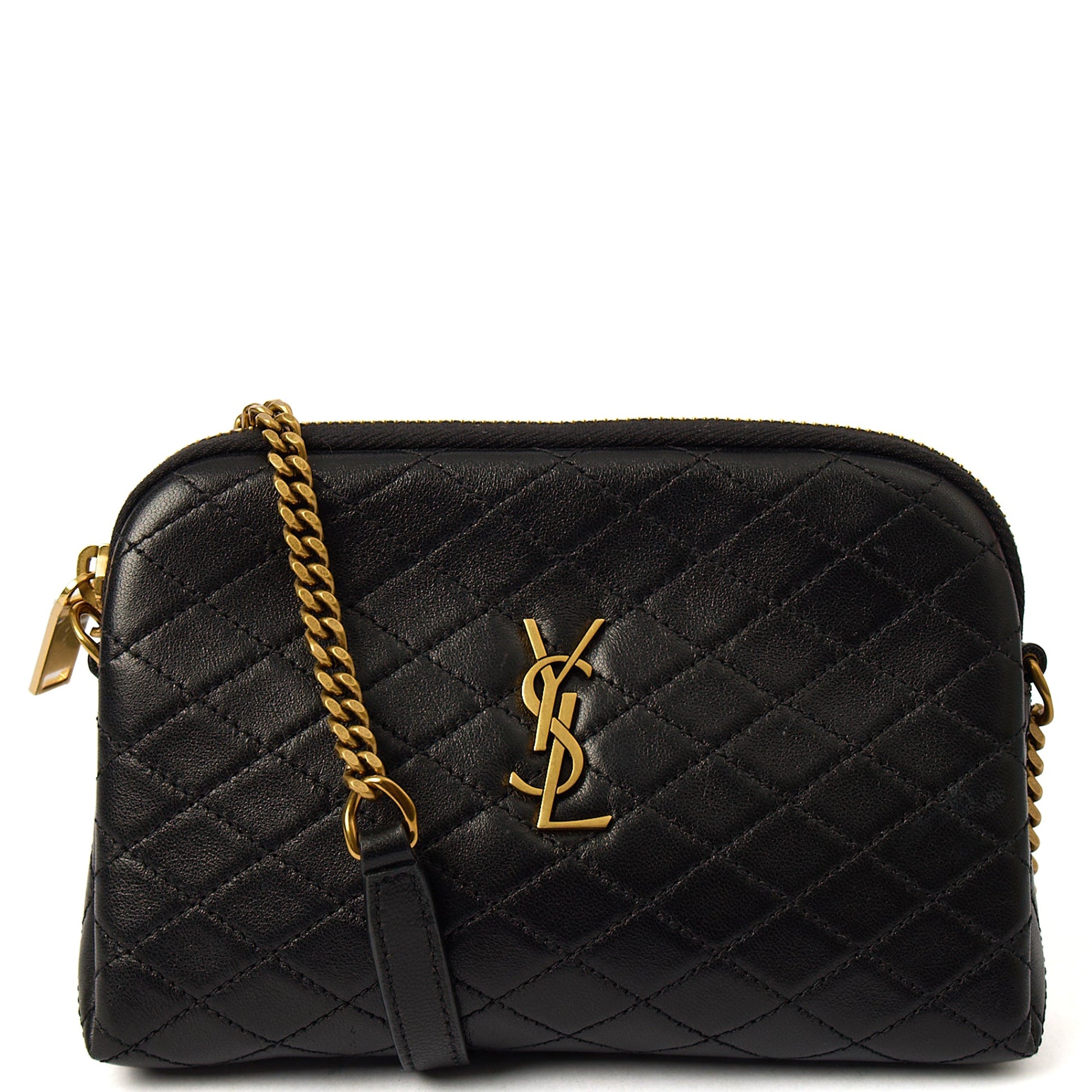 Saint Laurent Cross Body Gaby - Medium in Black, Leather — Front View