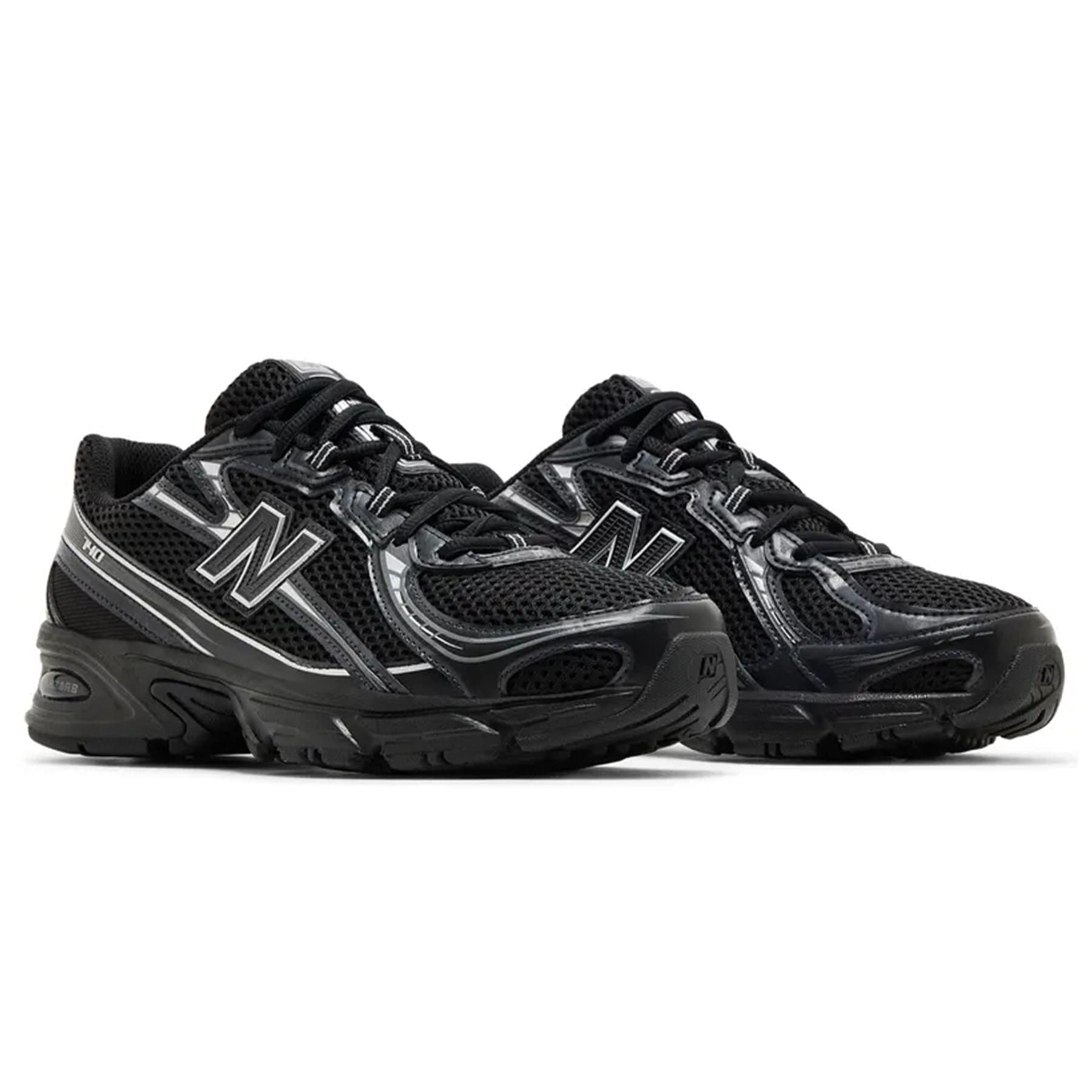 New Balance 740v2 'Black Silver Metallic' — UK 3.5 | EU 36 | US 4 — Top View