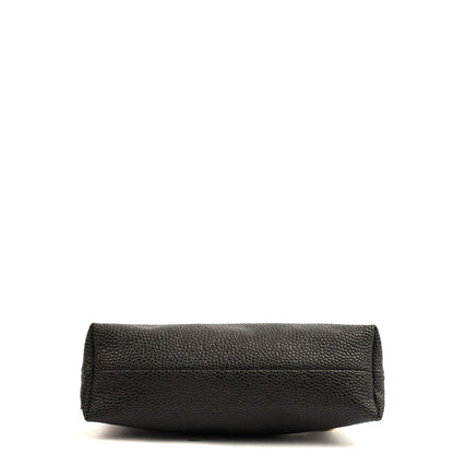 Mulberry Cross Body Vintage Shoulder Bag in Black, Scotchgrain — Detail View