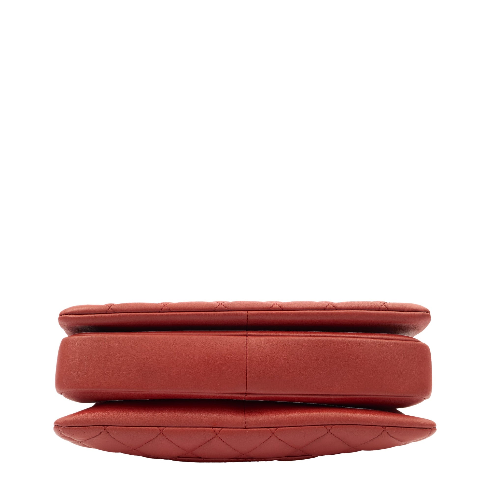Chanel Top Handle Trendy CC in Red, Lambskin Leather — Top View