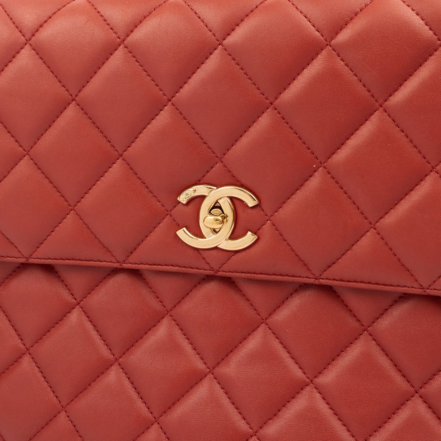 Chanel Top Handle Trendy CC in Red, Lambskin Leather — Alternate View 8