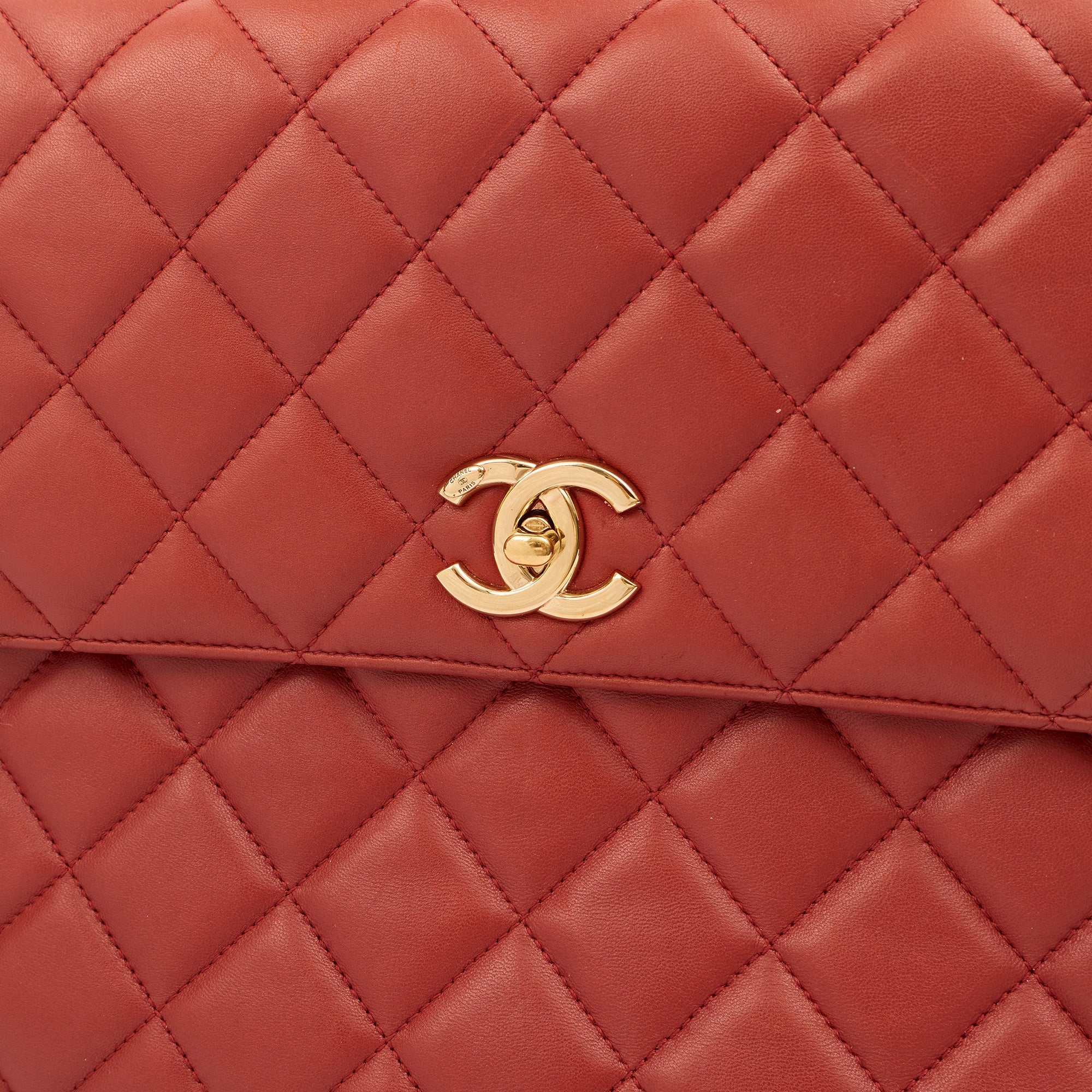 Chanel Top Handle Trendy CC in Red, Lambskin Leather — Alternate View 8