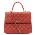 Chanel Top Handle Trendy CC in Red, Lambskin Leather — Front View
