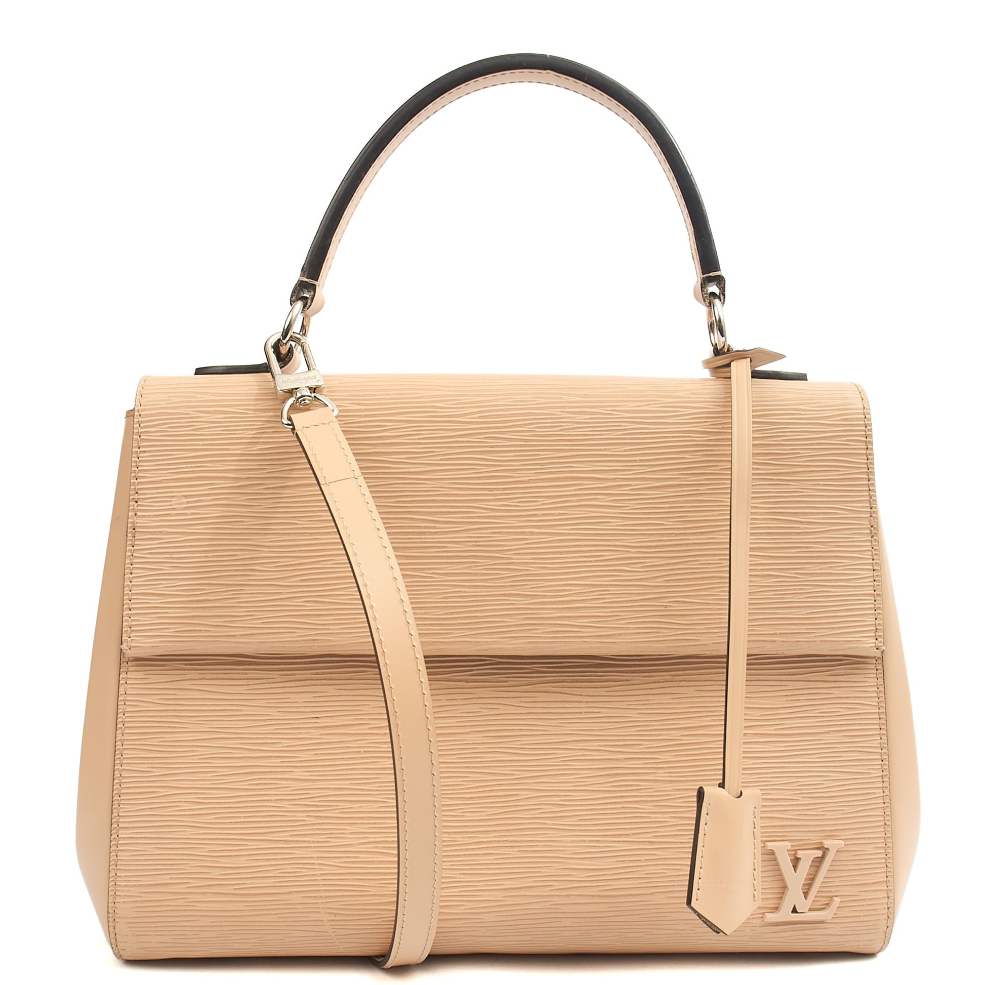 Louis Vuitton Top Handle Cluny MM in Neutral, Epi Leather — Front View