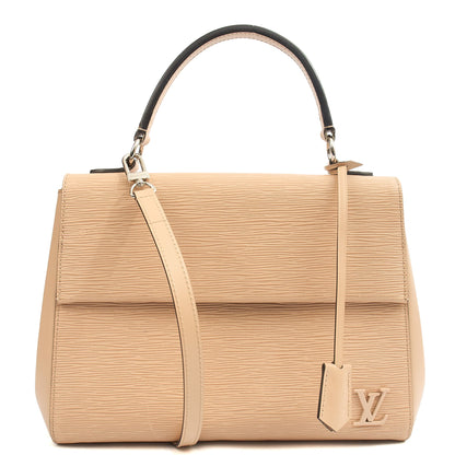 Louis Vuitton Top Handle Cluny MM in Neutral, Epi Leather — Front View