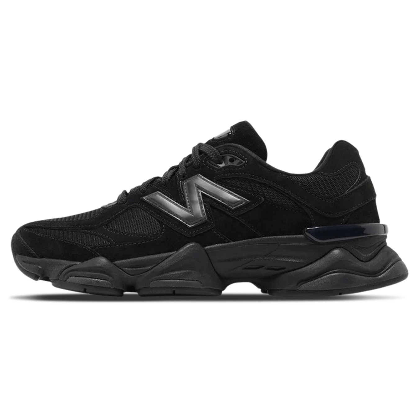 New Balance 9060 'Triple Black Suede' — UK 3.5 | EU 36 | US 4 — Front View