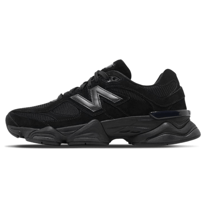 New Balance 9060 'Triple Black Suede' — UK 3.5 | EU 36 | US 4 — Front View