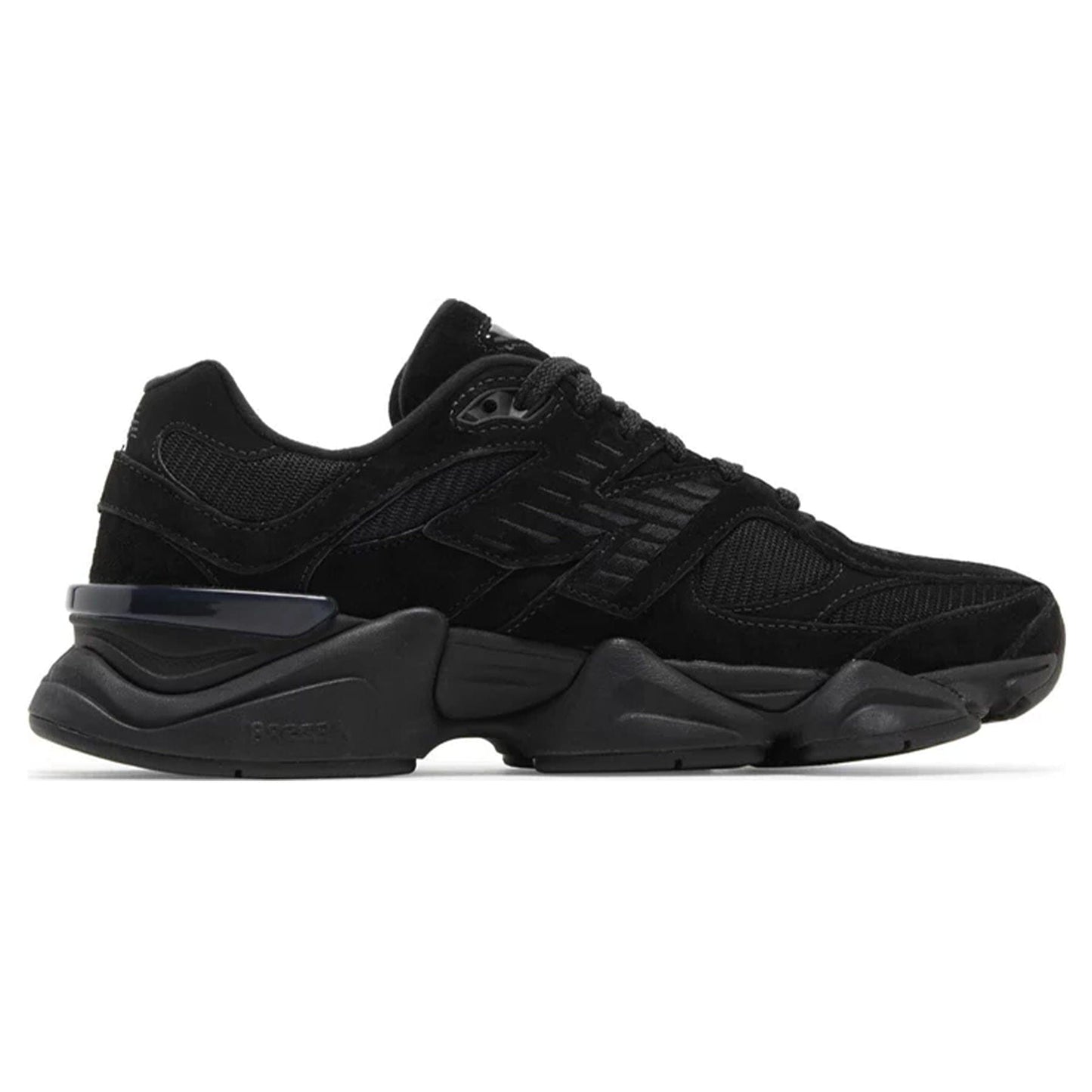 New Balance 9060 'Triple Black Suede' — UK 3.5 | EU 36 | US 4 — Back View