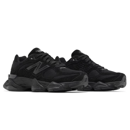 New Balance 9060 'Triple Black Suede' — UK 3.5 | EU 36 | US 4 — Top View