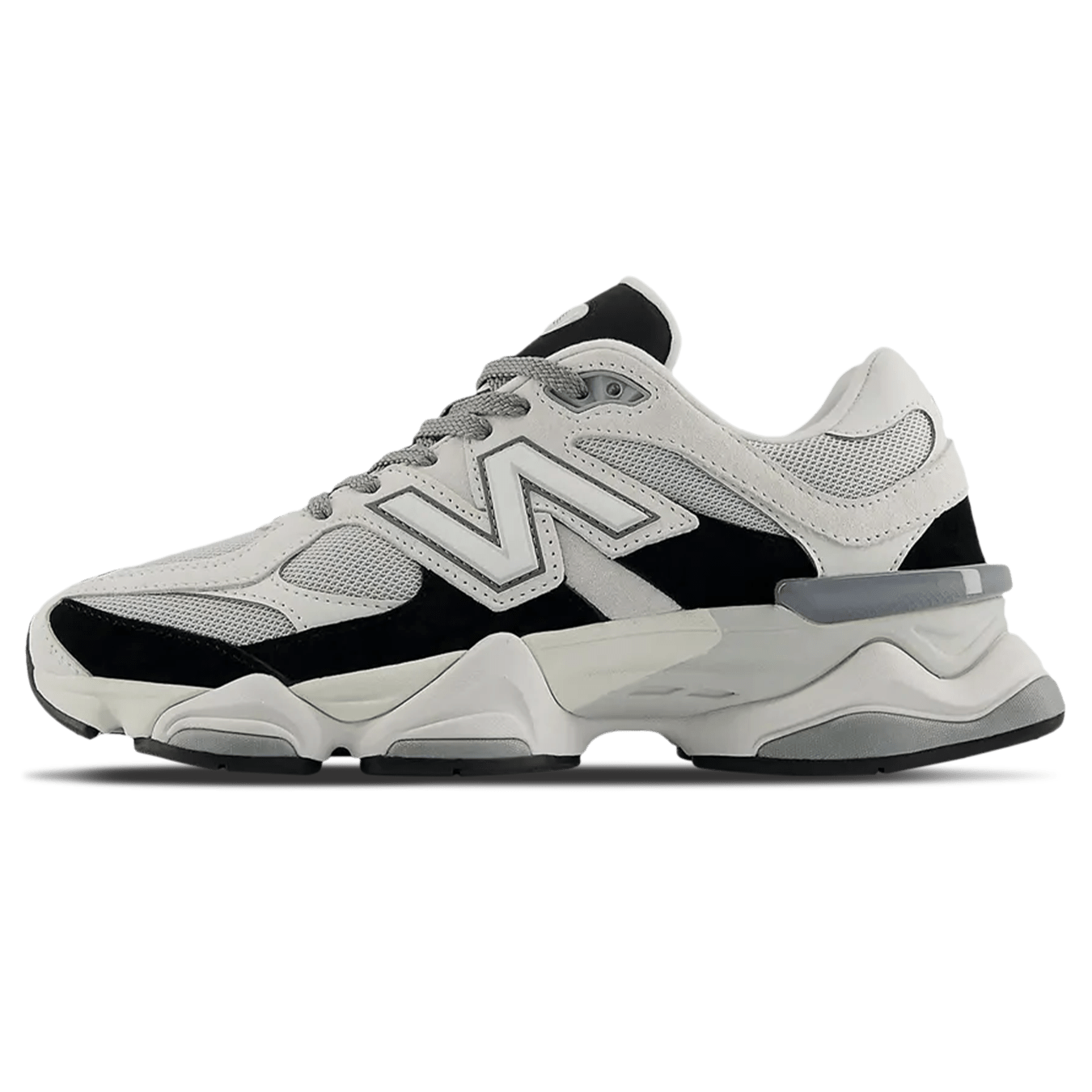 New Balance 9060 'Grey Jet Black' — UK 3.5 | EU 36 | US 4 — Front View