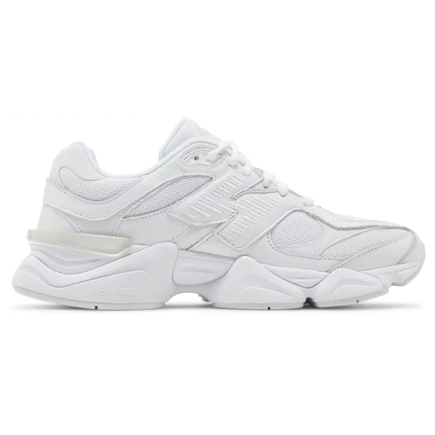 New Balance 9060 'Triple White' — UK 3.5 | EU 36 | US 4 — Back View